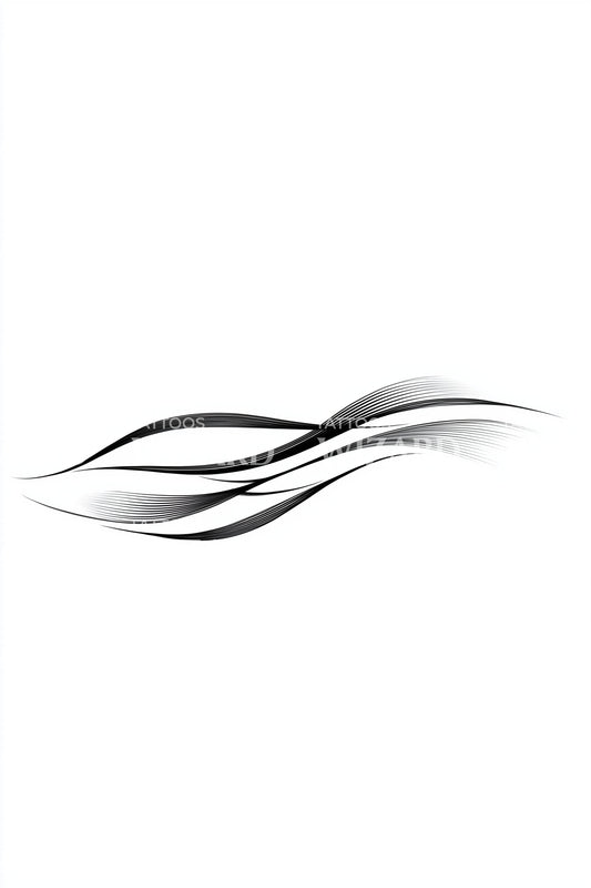 Sleek Wave Lines Tattoo Idea