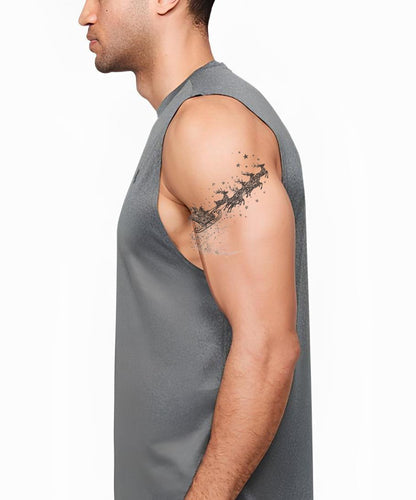 Flying Santa Sleigh Tattoo Design