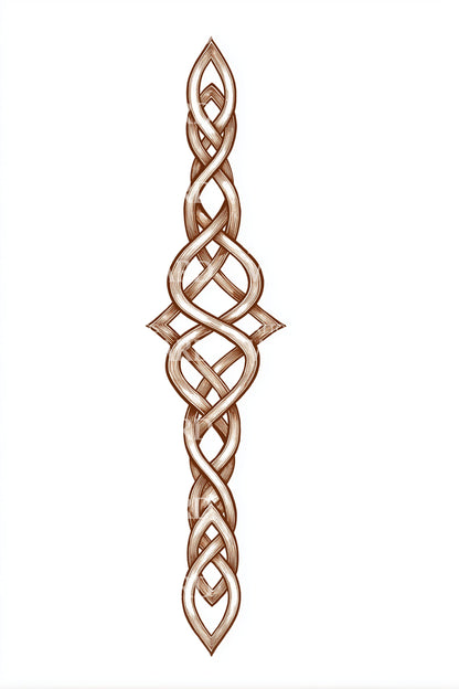Slim Celtic Vine Knot Tattoo Design
