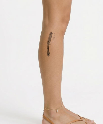 Victoriansk slingpsykrometer som tatueringsillustration