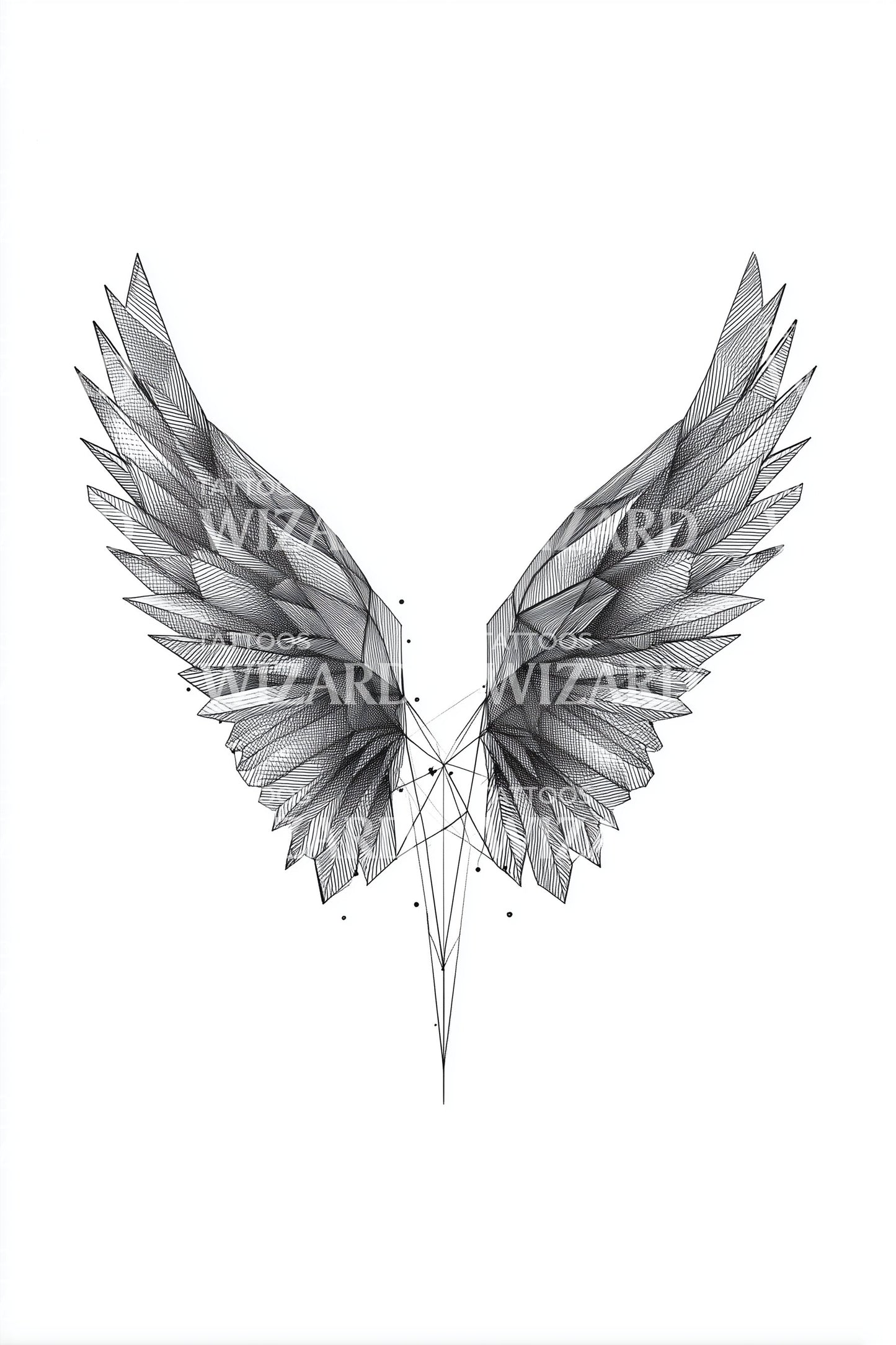 Small Angel Wings Tattoo Idea