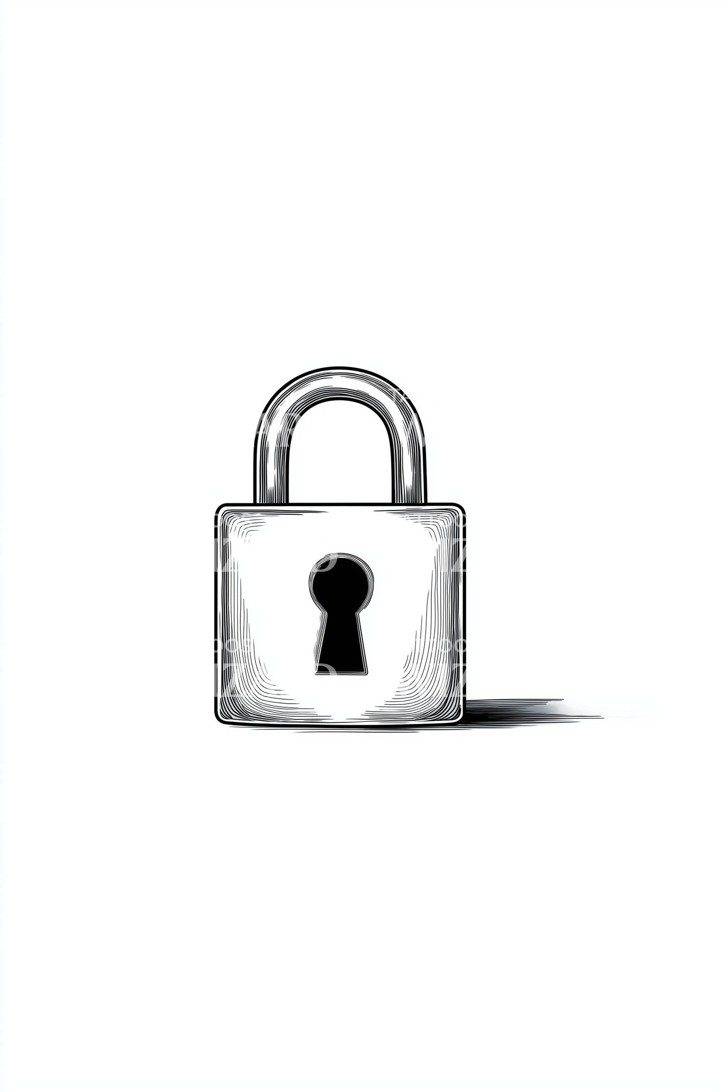 Small Padlock Icon Tattoo Idea
