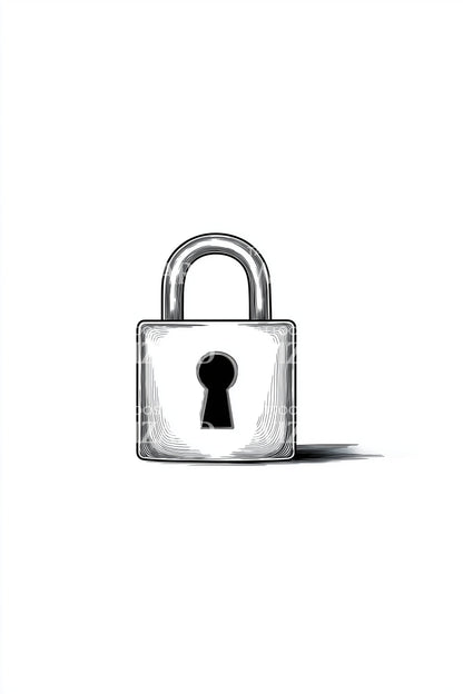 Small Padlock Icon Tattoo Idea