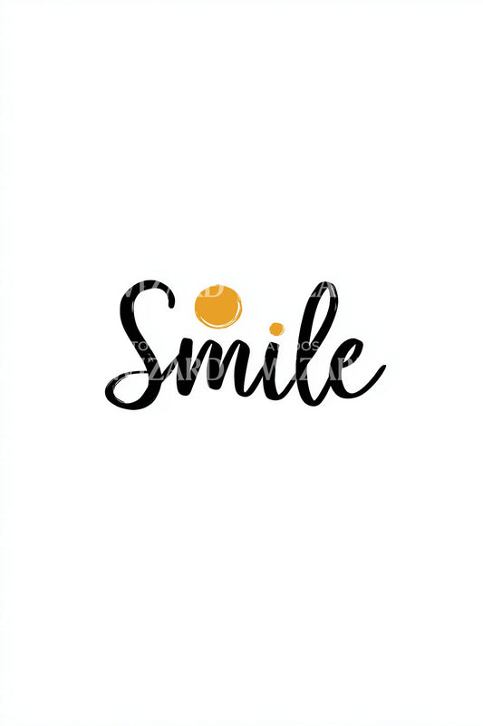 Smile Minimal Script Tattoo Design