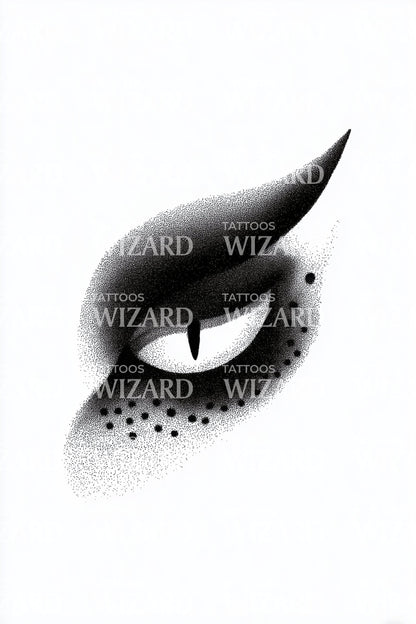 Smokey Eye Makeup Tattoo Design