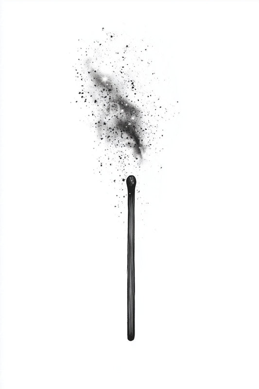 Illustrazione Tatuaggio Fiammifero Acceso