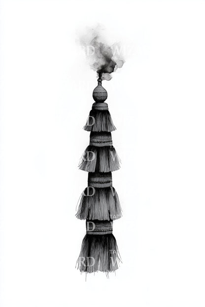 Smoky Stone Spirit Tower Tattoo Design