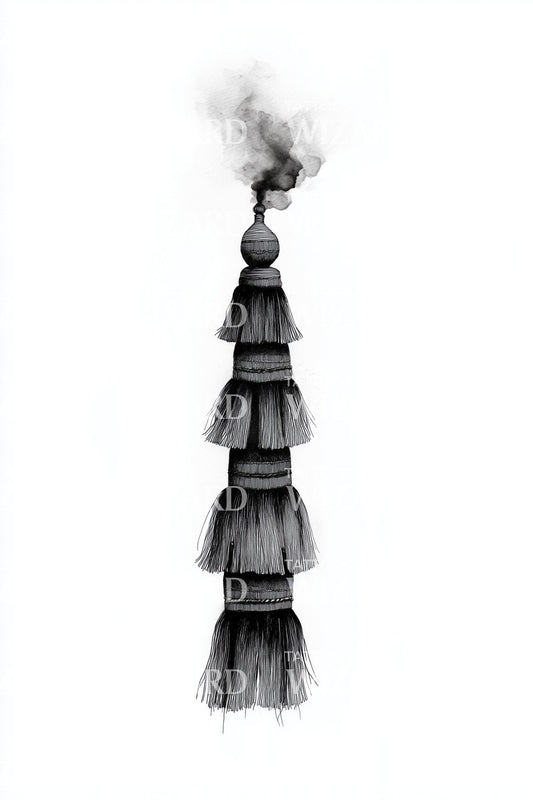Smoky Stone Spirit Tower Tattoo Design