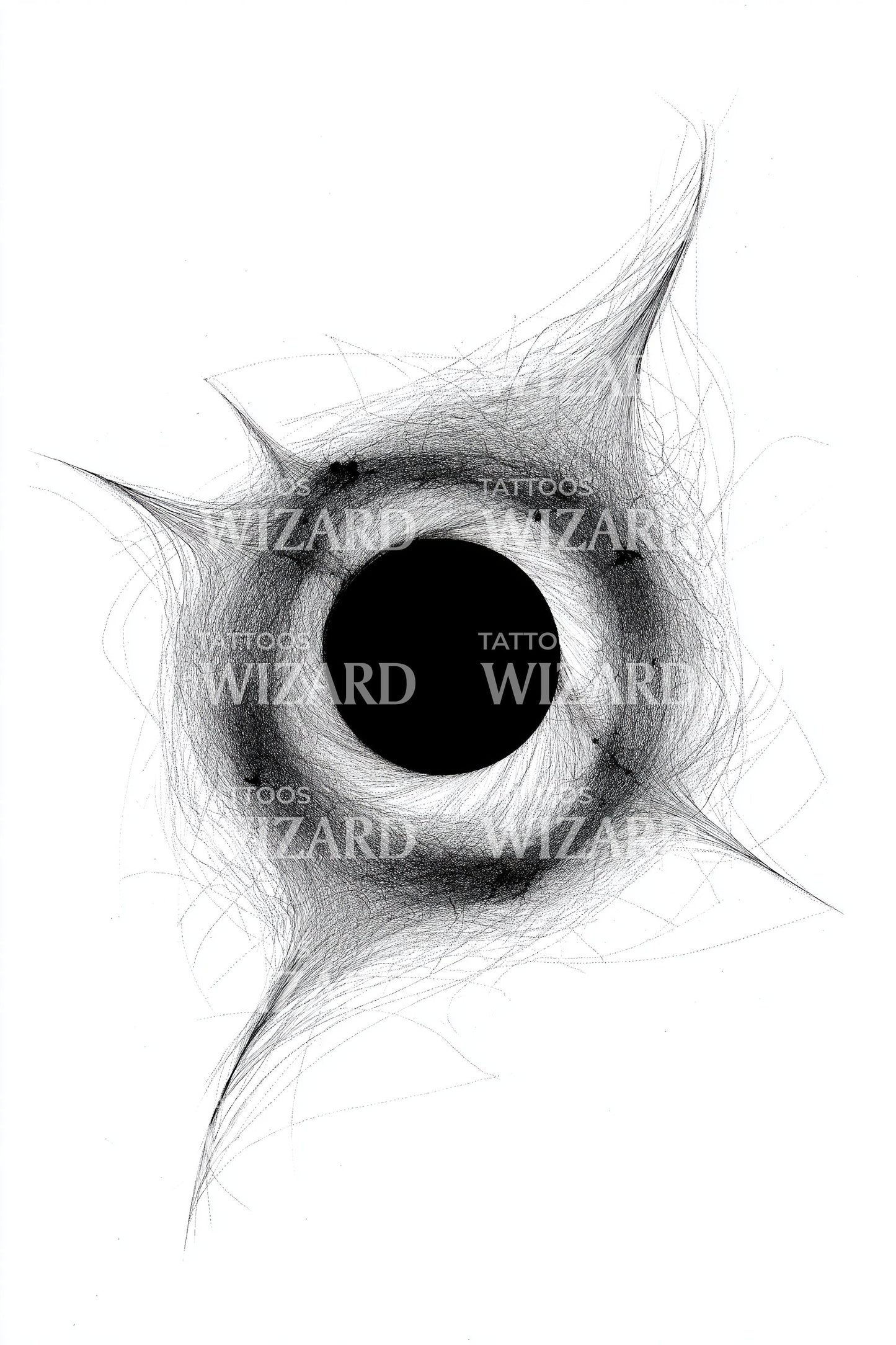 Smoky Void Core Tattoo Design