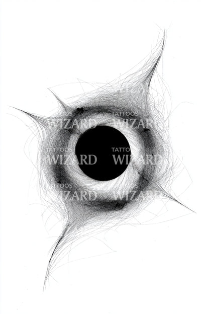 Smoky Void Core Tattoo Design