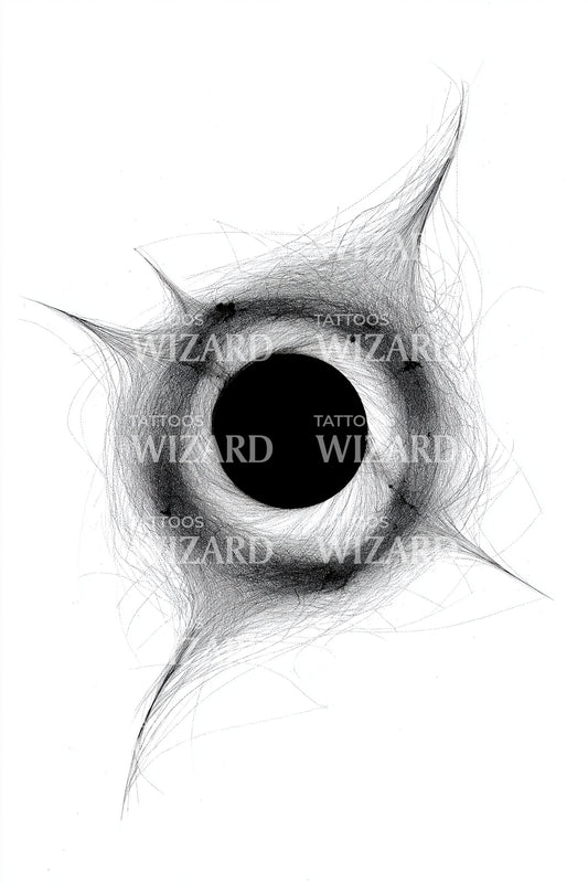 Smoky Void Core Tattoo Design