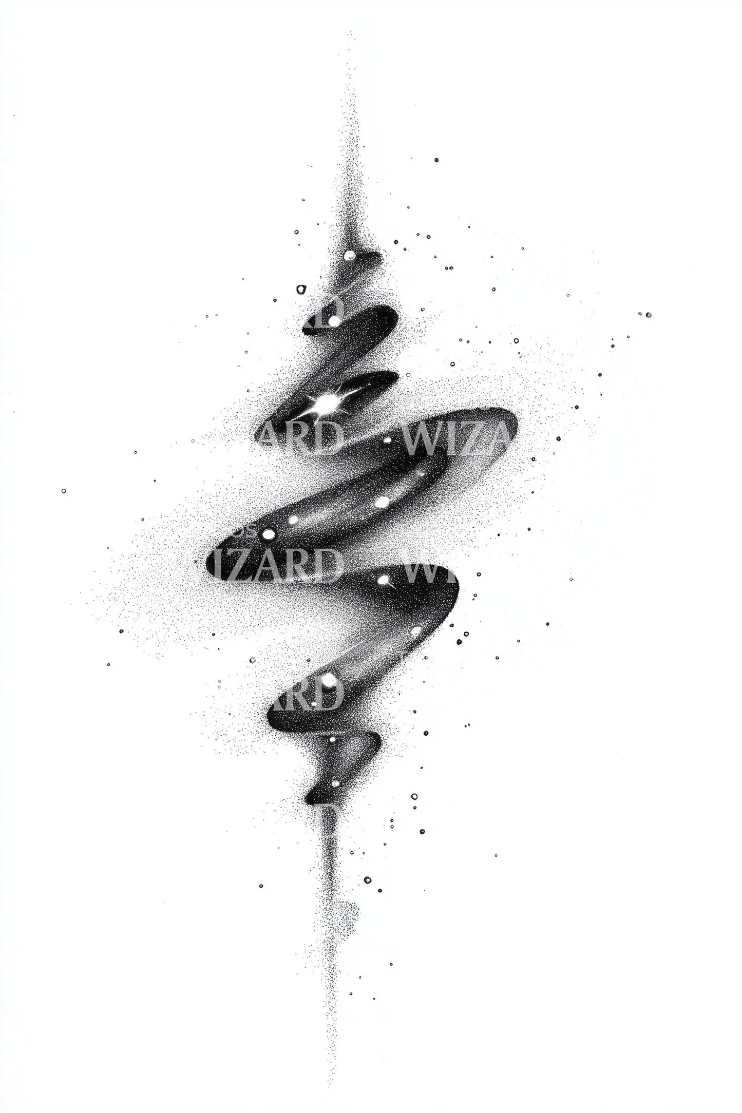 Smoky Zigzag Whirl Tattoo Design