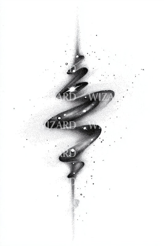 Smoky Zigzag Whirl Tattoo Design
