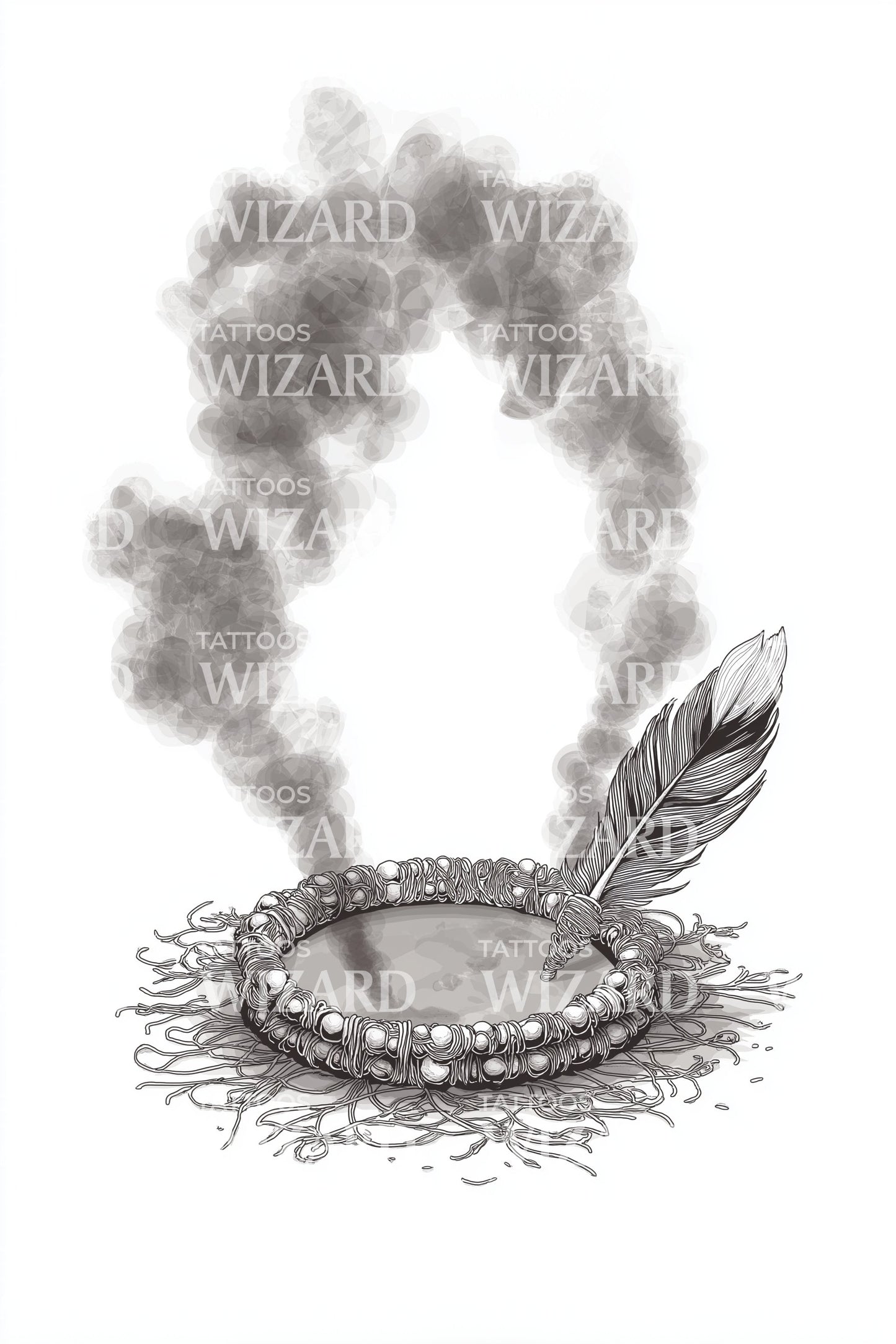 Smoldering Nest Memorial Tattoo Illustration