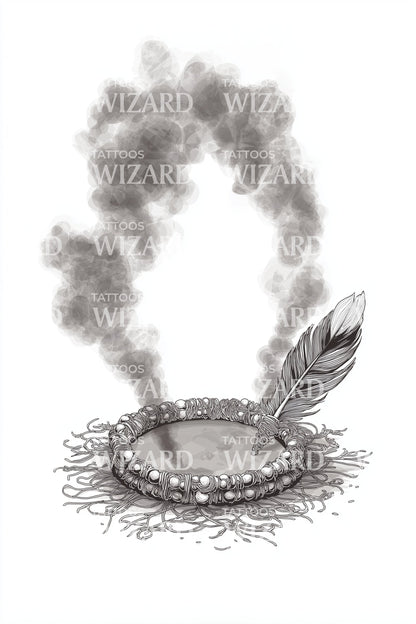 Smoldering Nest Memorial Tattoo Illustration