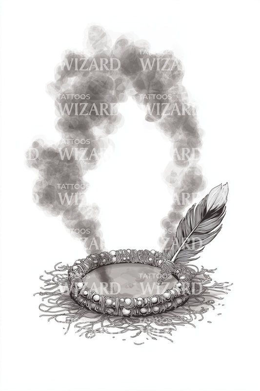 Smoldering Nest Memorial Tattoo Illustration