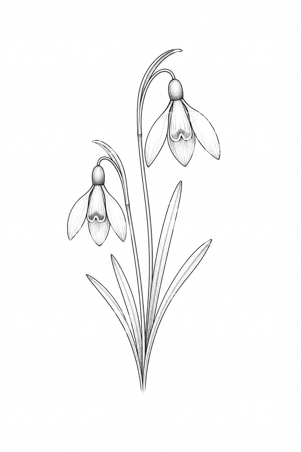 Idée de tatouage de fleurs de perce-neige