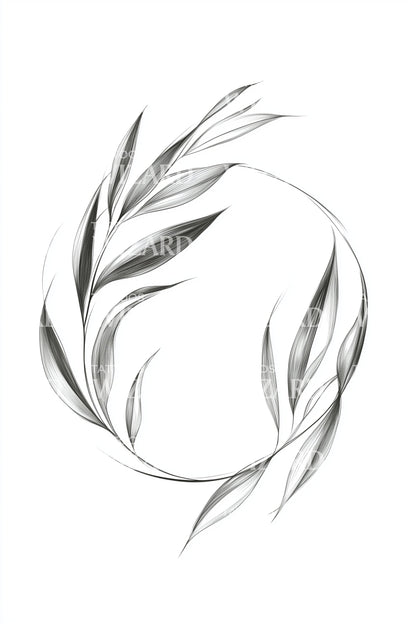 Soft Botanical Wreath Tattoo Idea