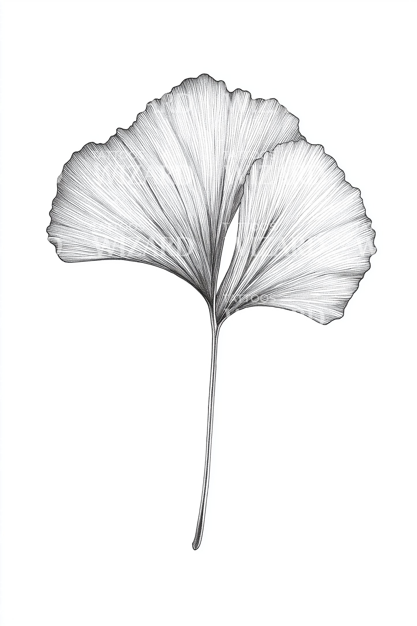 Soft Ginkgo Leaf Tattoo Design