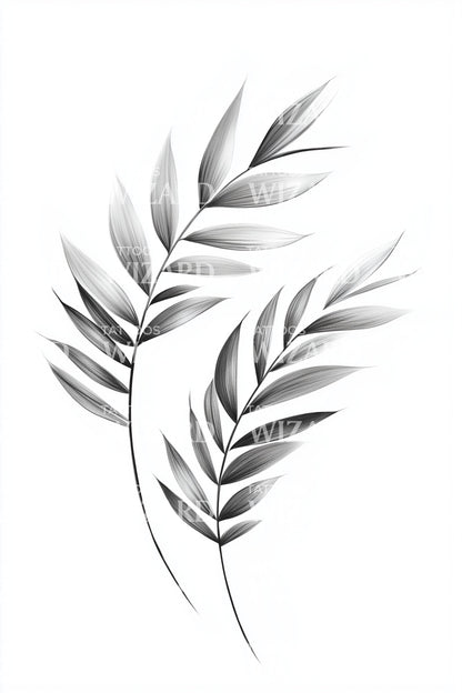 Soft Laurel Leaves Tattoo Idea