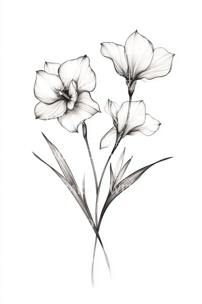 柔软花瓣双重纹身插图