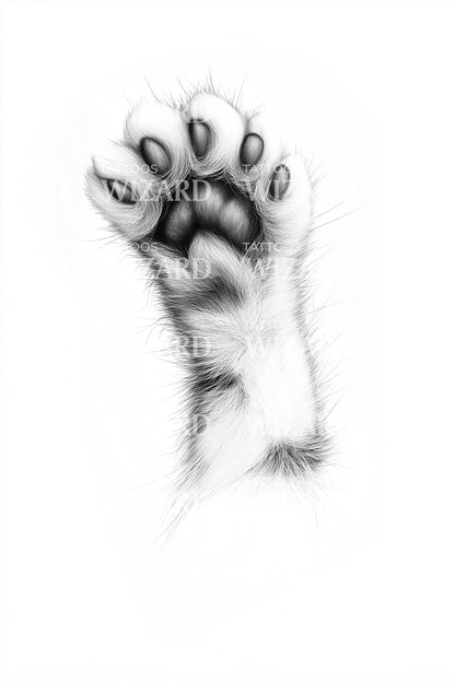 Soft Puppy Paw Print Tattoo Idea