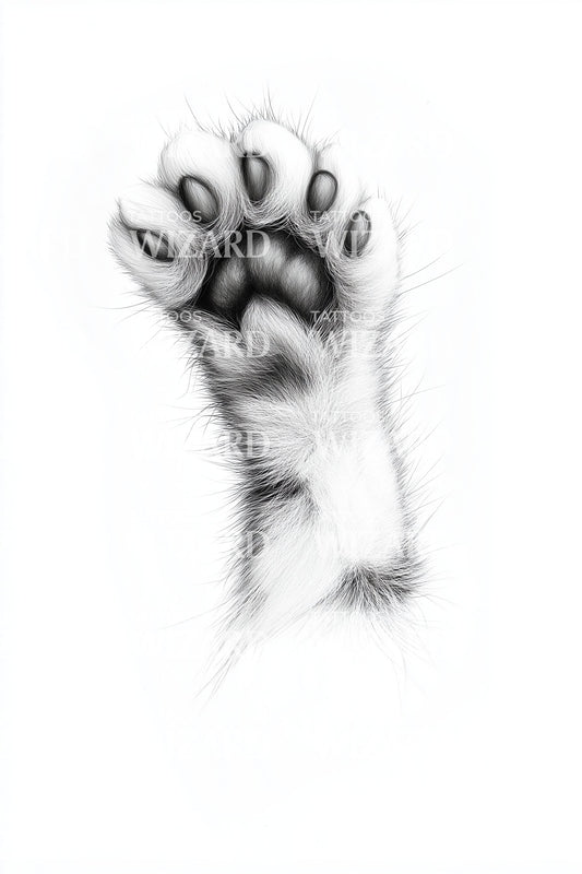 Soft Puppy Paw Print Tattoo Idea