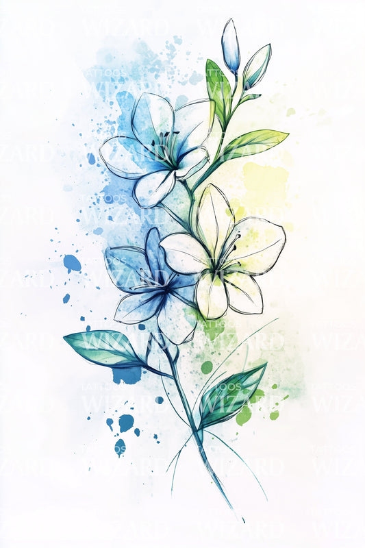 Soft Sage Stem Tattoo Idea