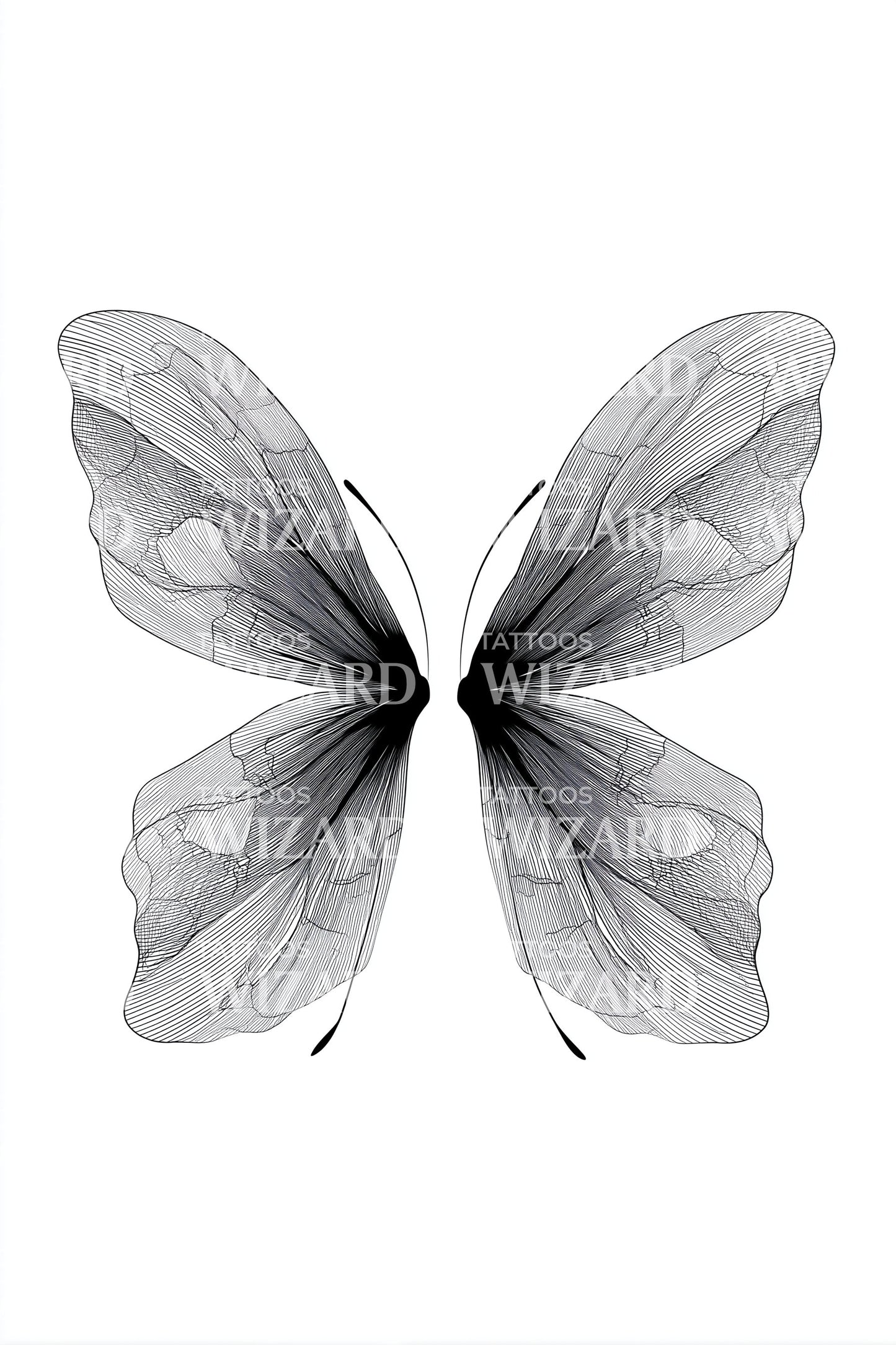 Sanft Schattierte Schmetterling Tattoo Idee