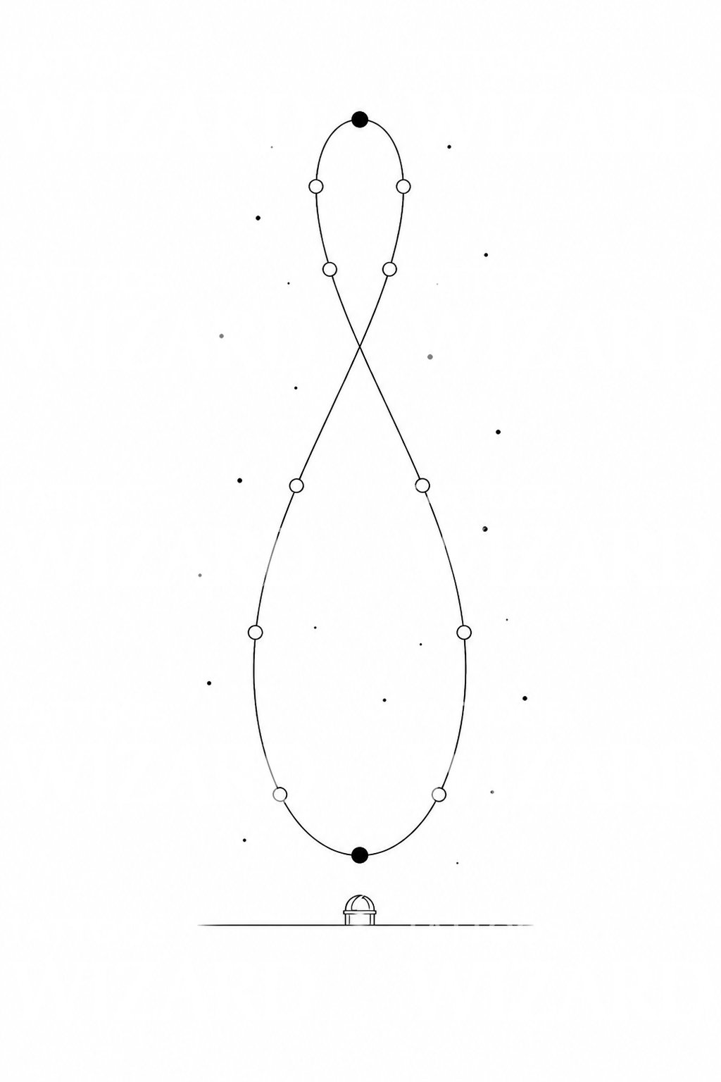 Solar Analemma Year Path Tattoo Design