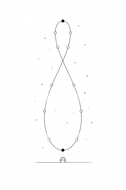 Solar Analemma Year Path Tattoo Design