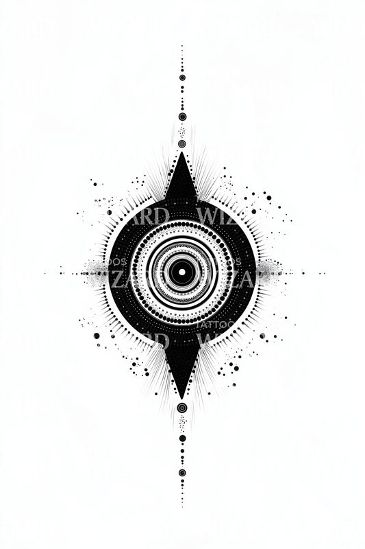 Solar Lens Diamond Tattoo Idea