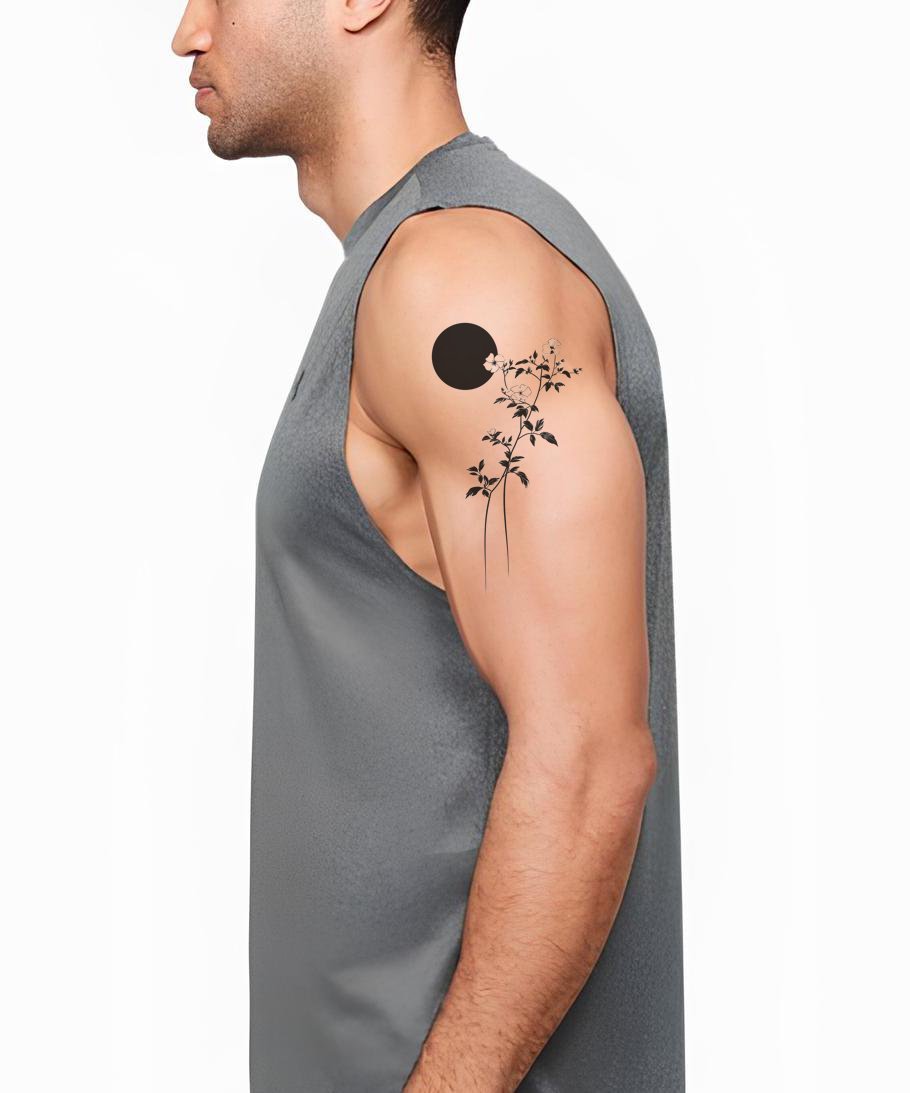 Solar Vine Ascend Tattoo Design