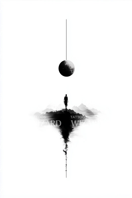 Illustrazione del tatuaggio Ascensione al Picco Solitario