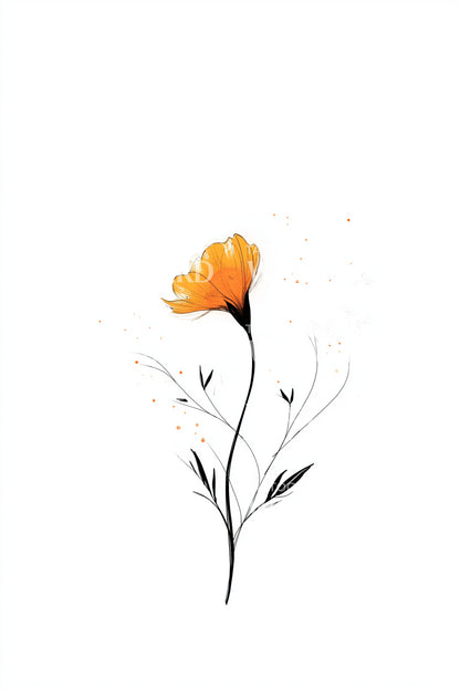 Diseño de tatuaje Solo Poppy Whisper