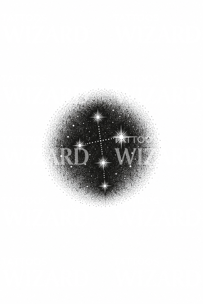 Stipple-Tattoo-Design des Sternbilds Kreuz des Südens