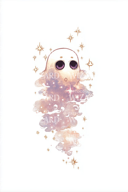 闪耀幽灵灵魂纹身设计