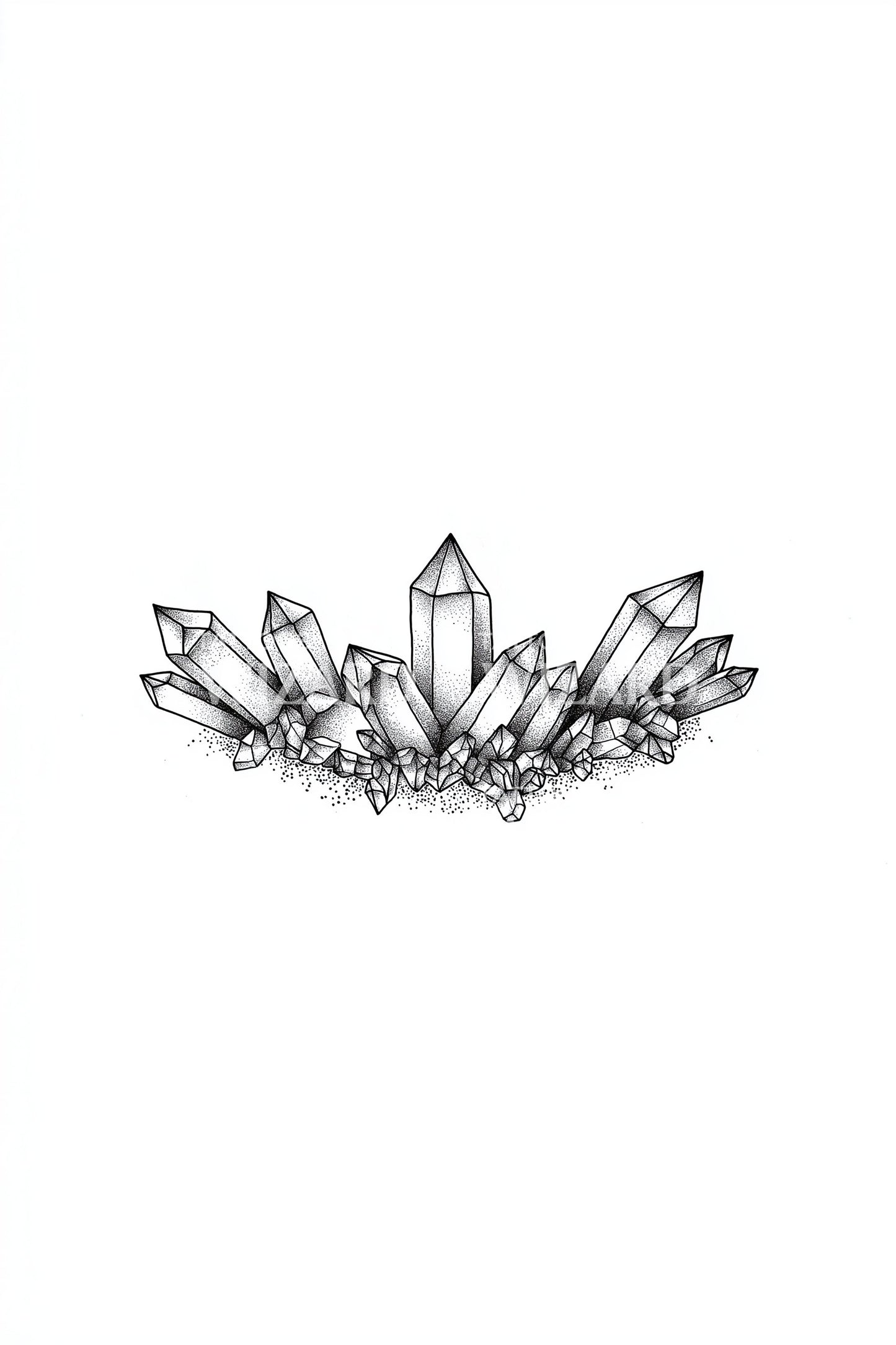 Sparkling Crystal Garden Tattoo Idea