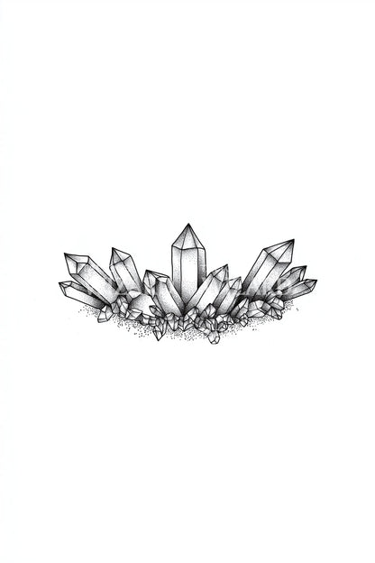 Sparkling Crystal Garden Tattoo Idea