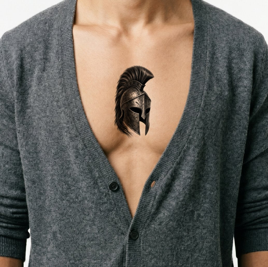 Design Tatuaggio Elmo Spartano