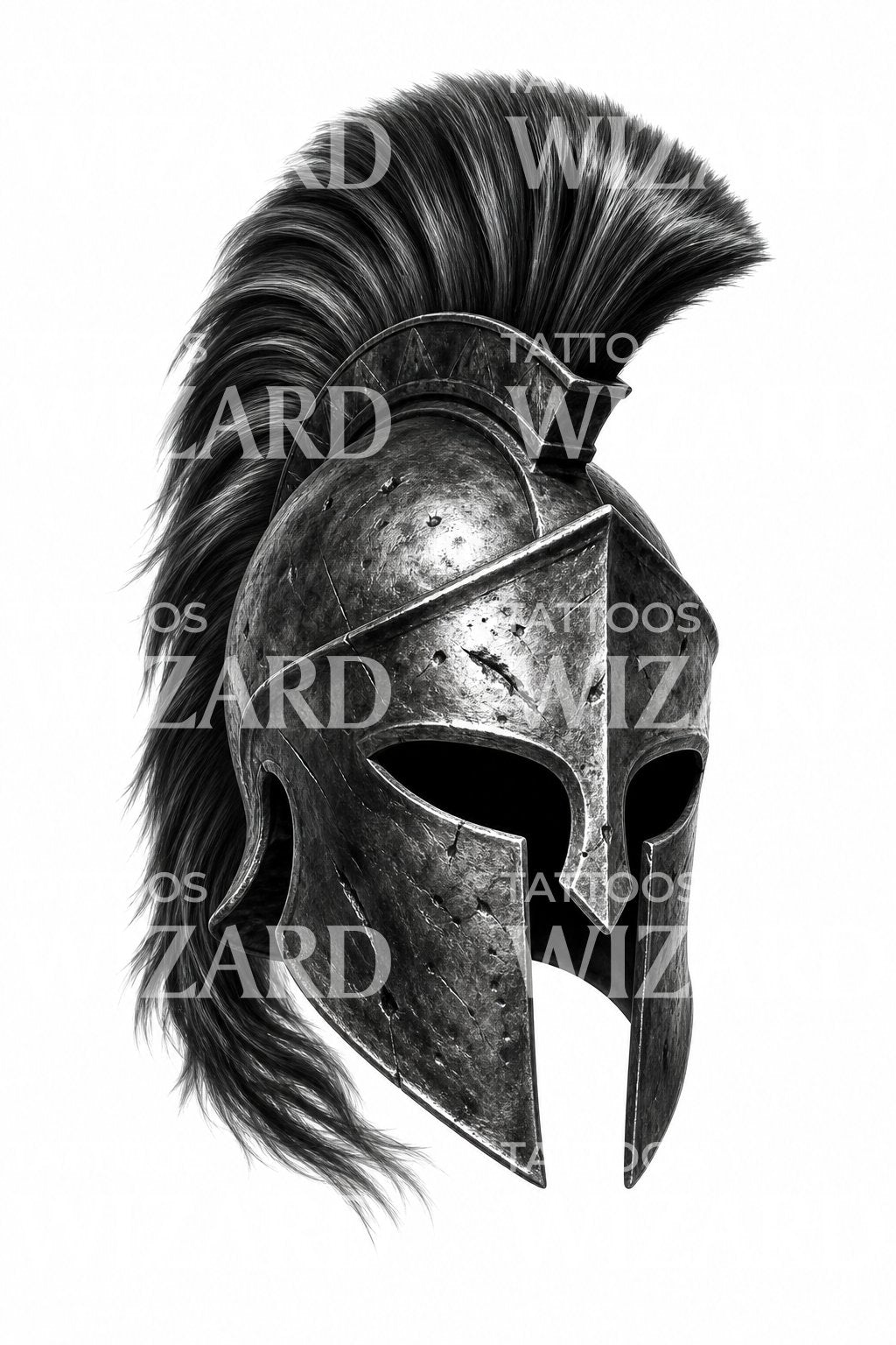 Spartan Helmet Tattoo Design