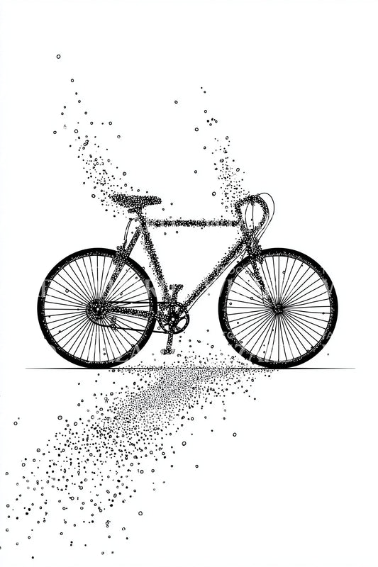 Fläckig landsvägscykel tatuering design