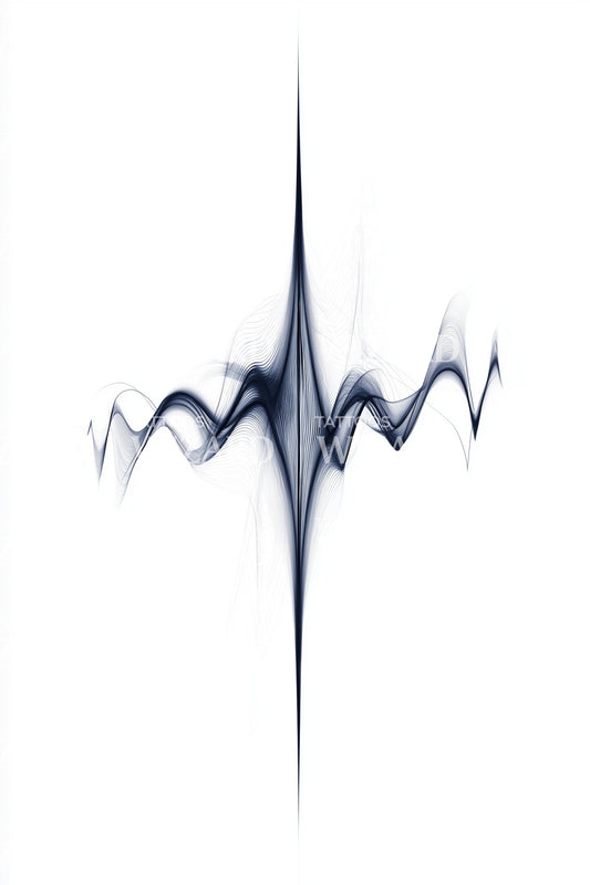 Spectral Wave Surge Tattoo Design