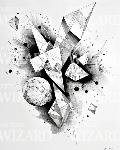 Spellbound Geometric Shapes Tattoo Design