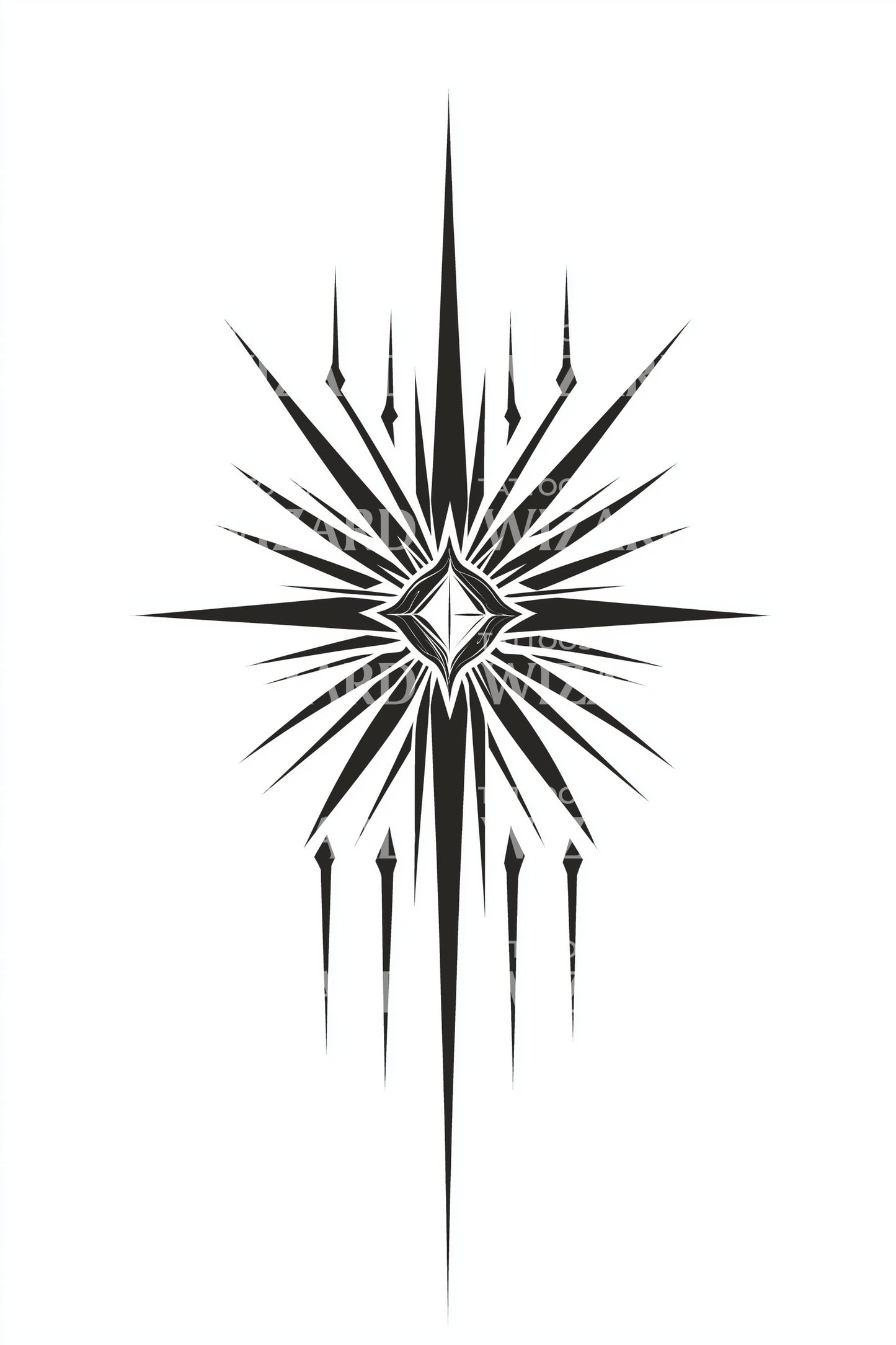 Spiked Starburst Tattoo Design