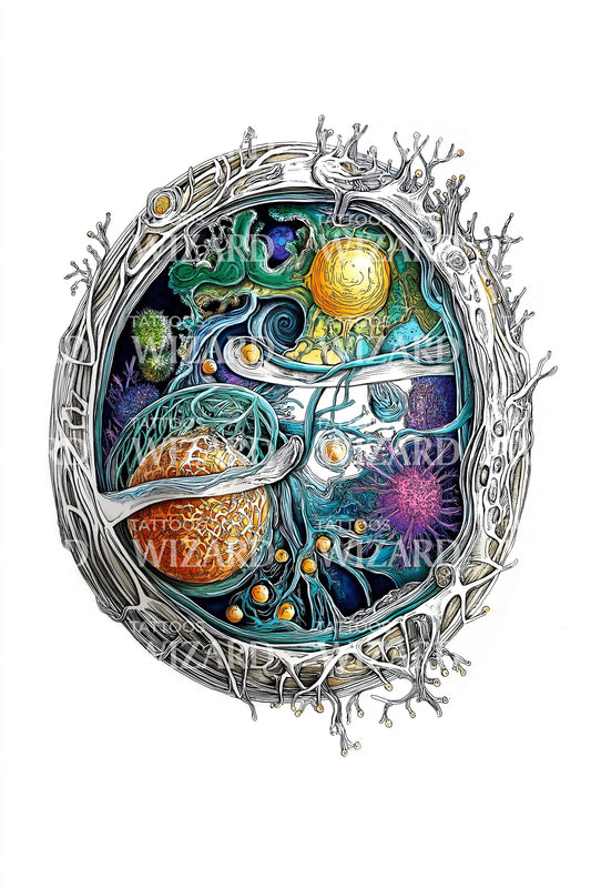 Spiky Cell Orb Tattoo Idea