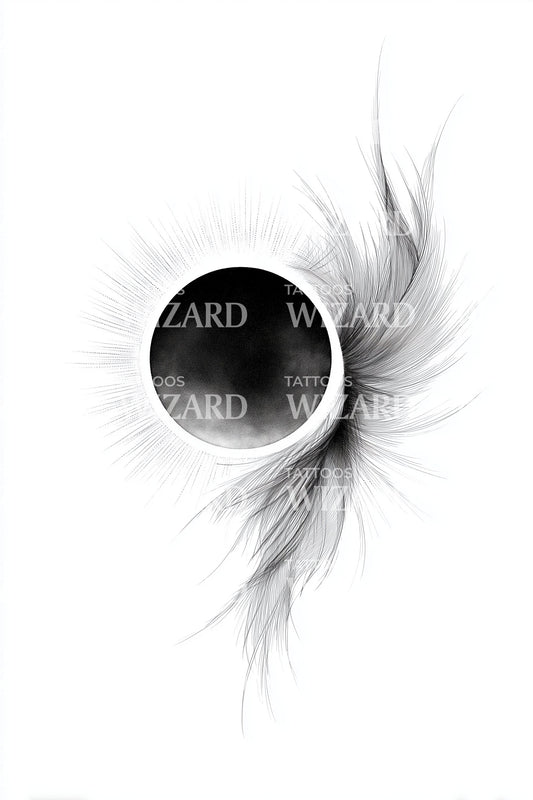 Spiral Eclipse Vortex Tattoo Design