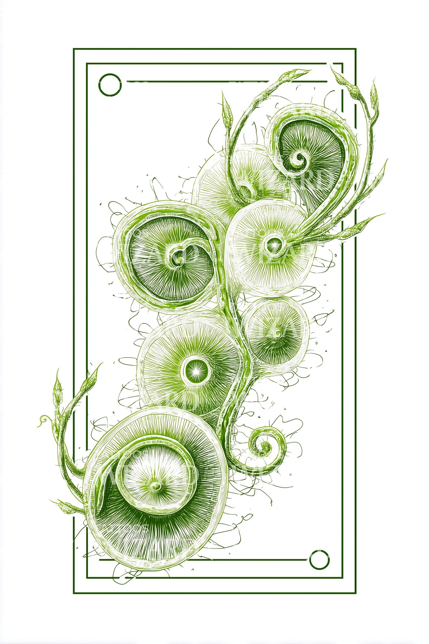 Spiral Fern Tattoo Illustration