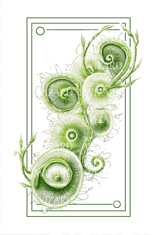 Spiral Fern Tattoo Illustration