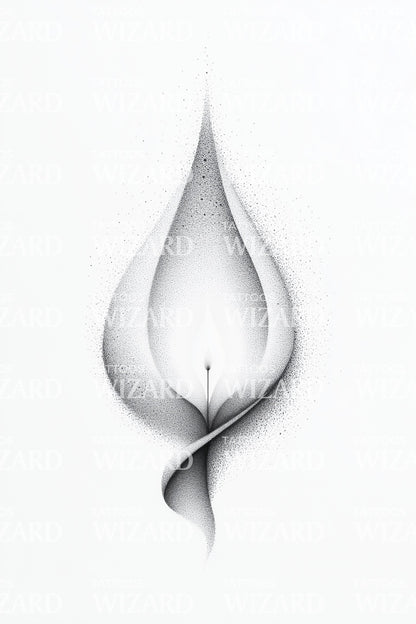 螺旋火焰花蕾纹身创意